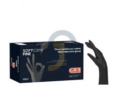 Nitrilové rukavice Soft Care FINE BLACK veľkosť: S / balenie: 100ks