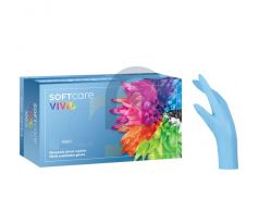 Nitrilové rukavice Soft Care VIVID LIGHT BLUE - veľkosť: M / balenie: 100ks